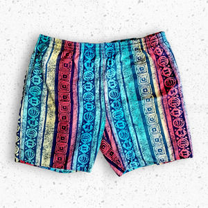 Vintage Eddie Bauer Multicolored Abstract Pattern Swim Shorts Size L / XL